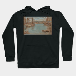 North River Dock, New York by Childe Hassam Hoodie